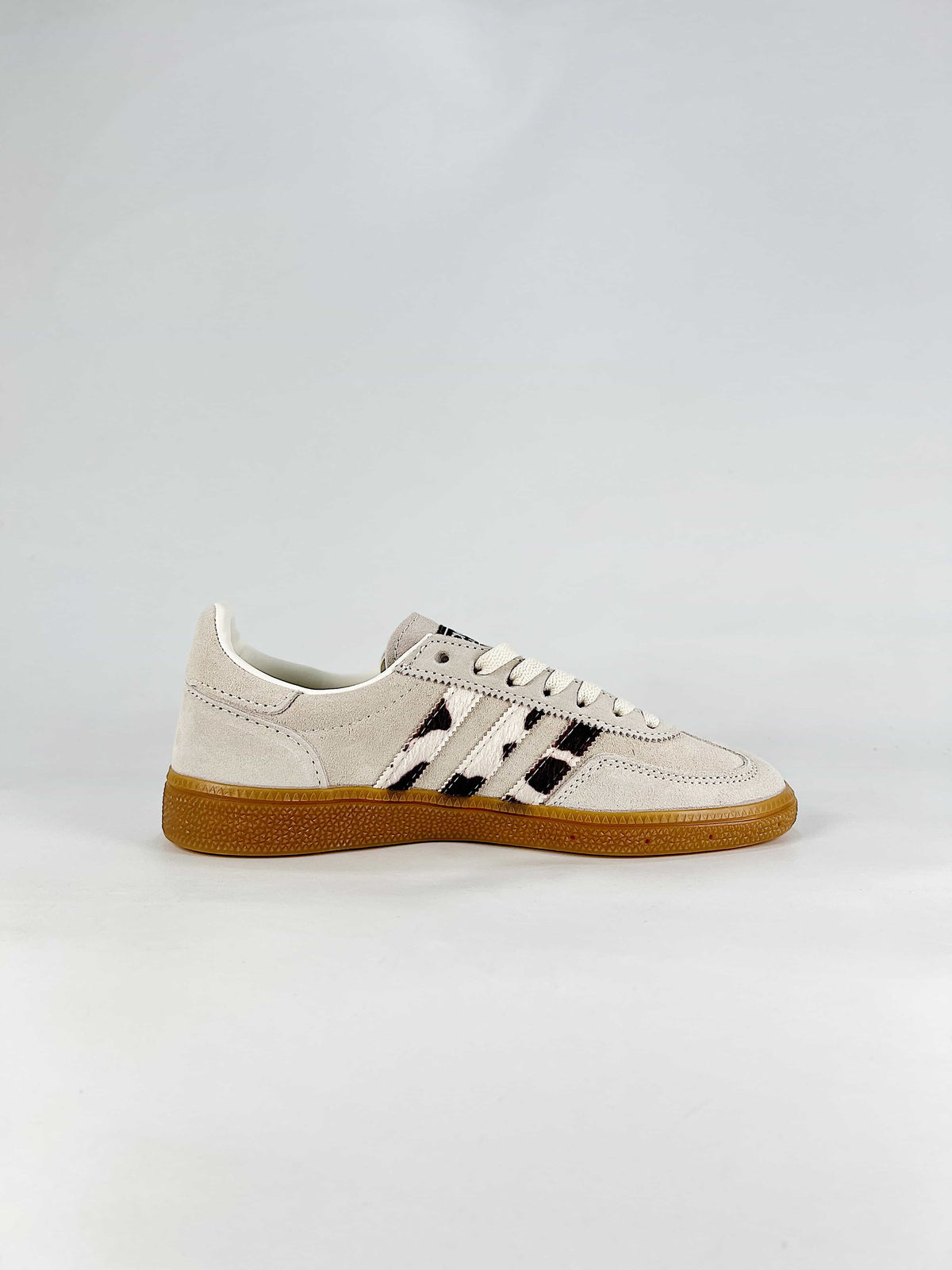 Adidas Originals Handball Spezial "Cream Cow Print Gum" Sneakers-Adidas Women's Shoe Sale / Men's Shoe Sale