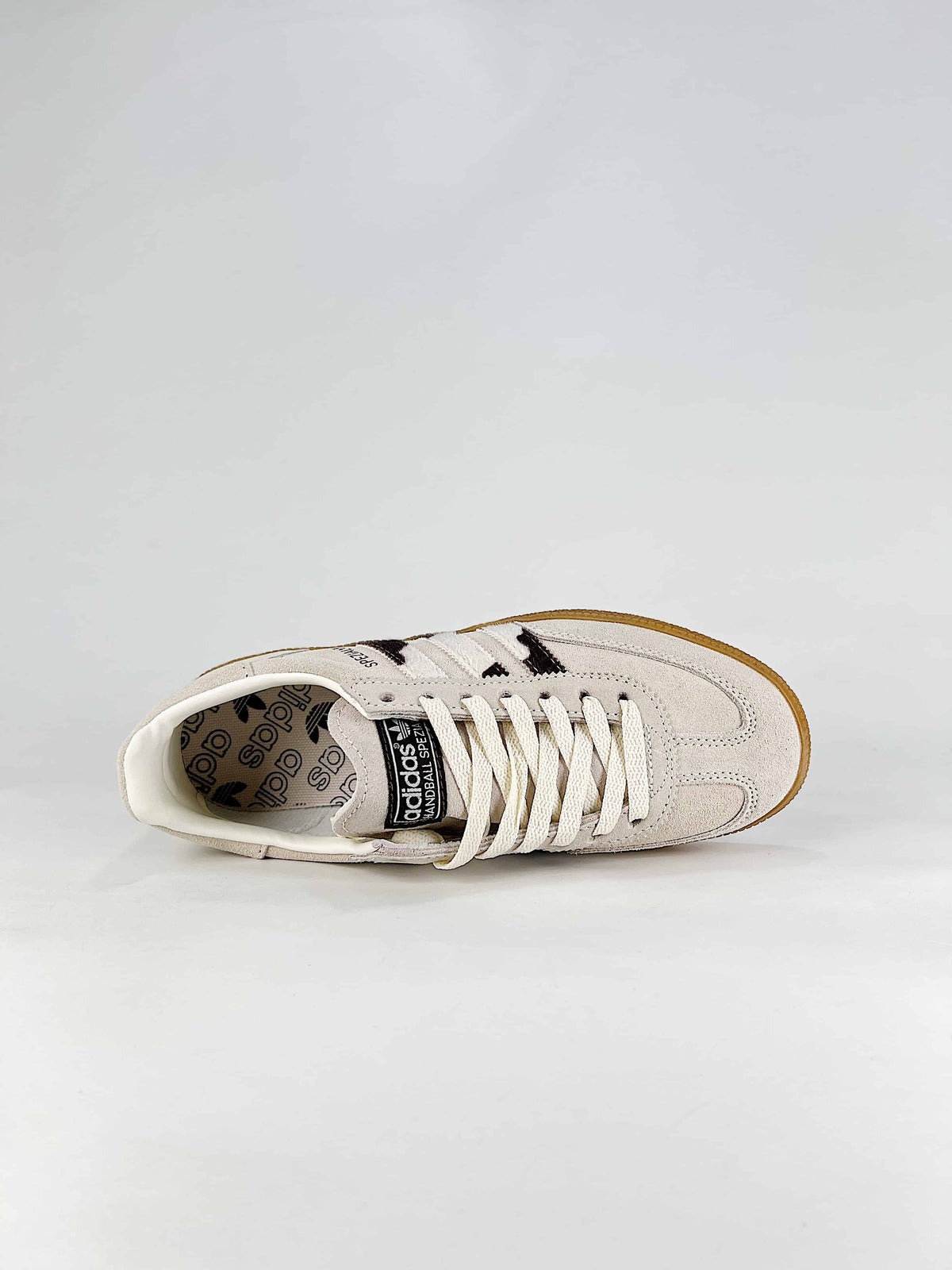Adidas Originals Handball Spezial "Cream Cow Print Gum" Sneakers-Adidas Women's Shoe Sale / Men's Shoe Sale
