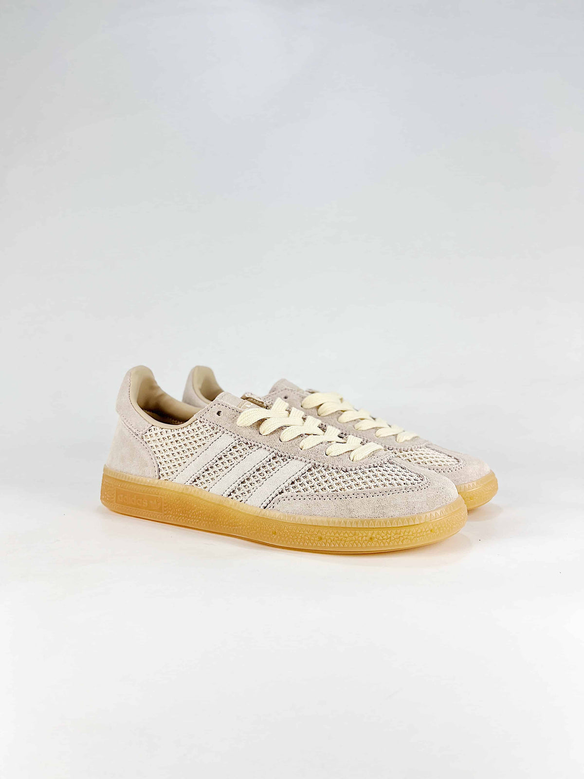 Adidas Handball Spezial Mesh Suede Sneakers "Cream Beige"-Adidas Women's Shoe Sale / Men's Shoe Sale