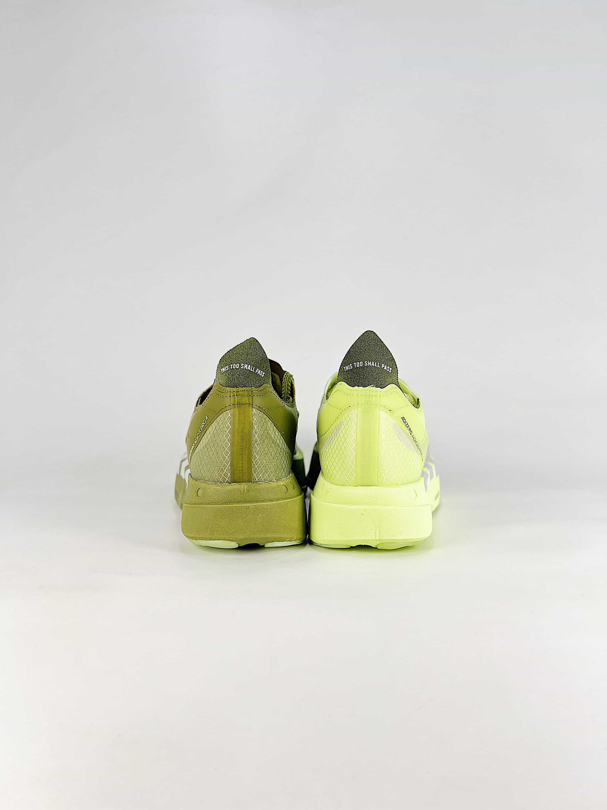adidas Adizero Adios Pro 4 x Satisfy "Olive Lime"-Classic sneakers，Adidas Women's Shoe Sale / Men's Shoe Sale