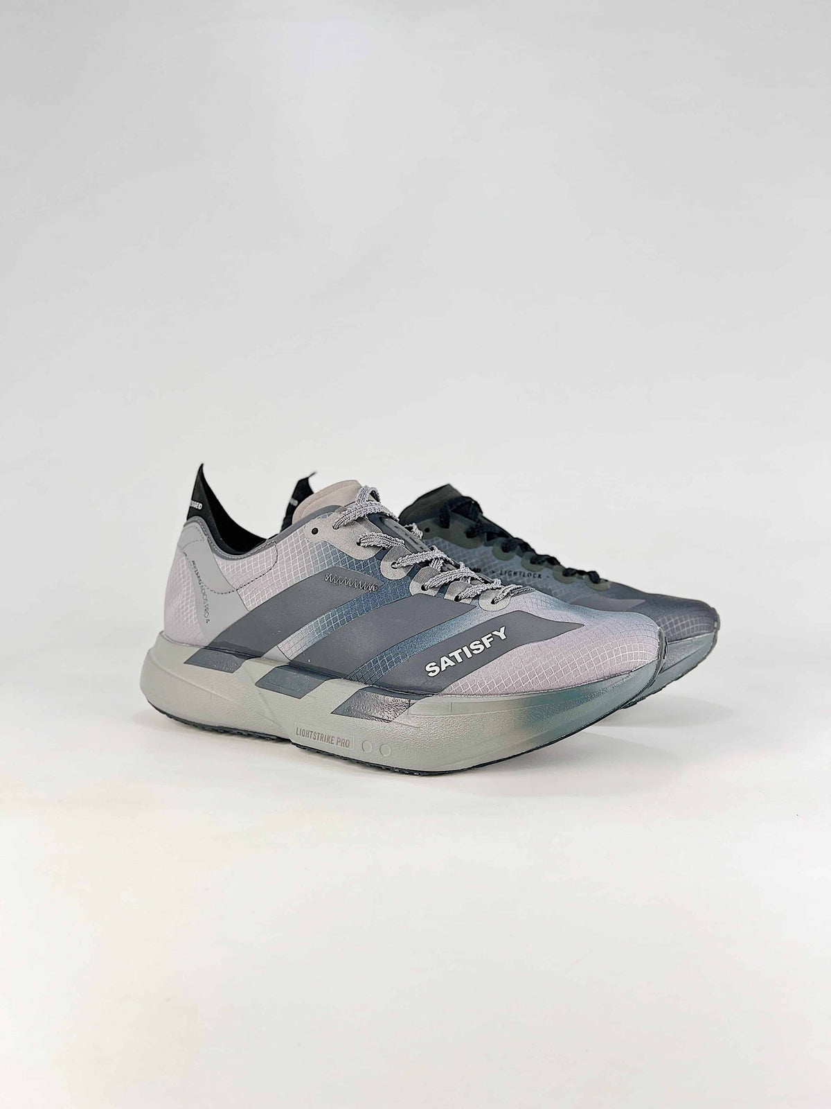 adidas Adizero Adios Pro 4 x Satisfy "Black Grey"-Classic sneakers，Adidas Women's Shoe Sale / Men's Shoe Sale