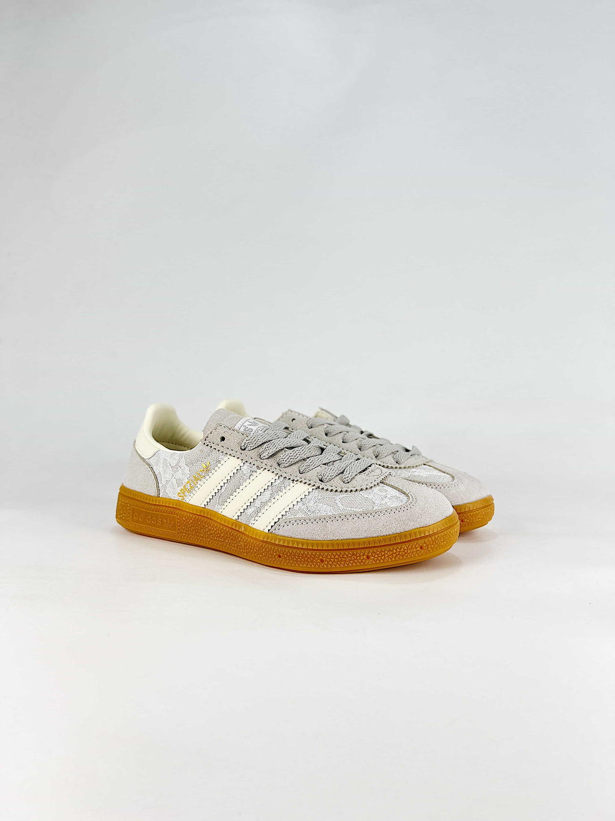 Adidas Handball Spezial Suede Sneakers "Light Gray Lace"-Adidas Women's Shoe Sale / Men's Shoe Sale