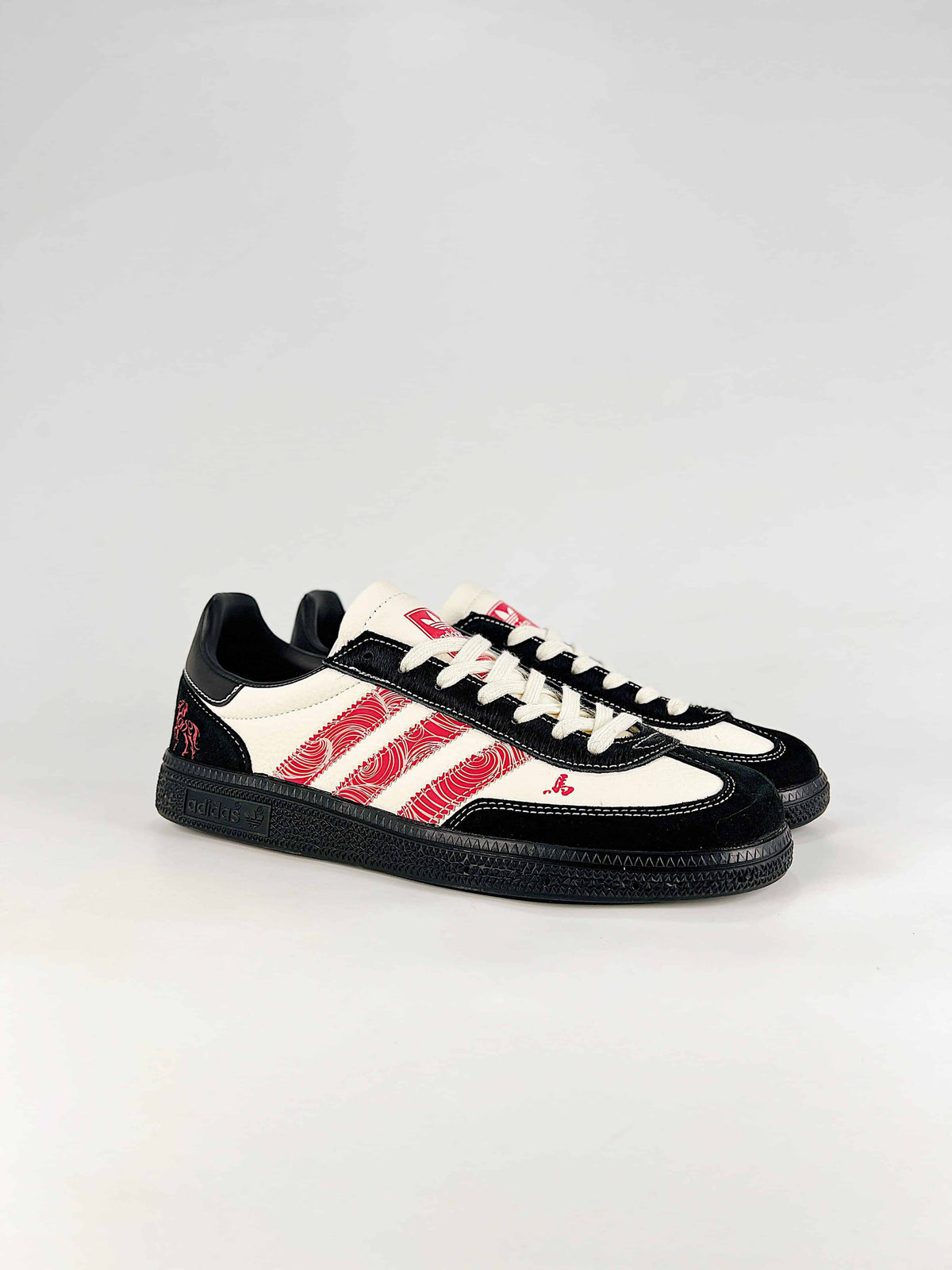 Adidas Originals Gazelle Indoor Year of the Horse "Black Off White Red"-Adidas Women's Shoe Sale / Men's Shoe Sale