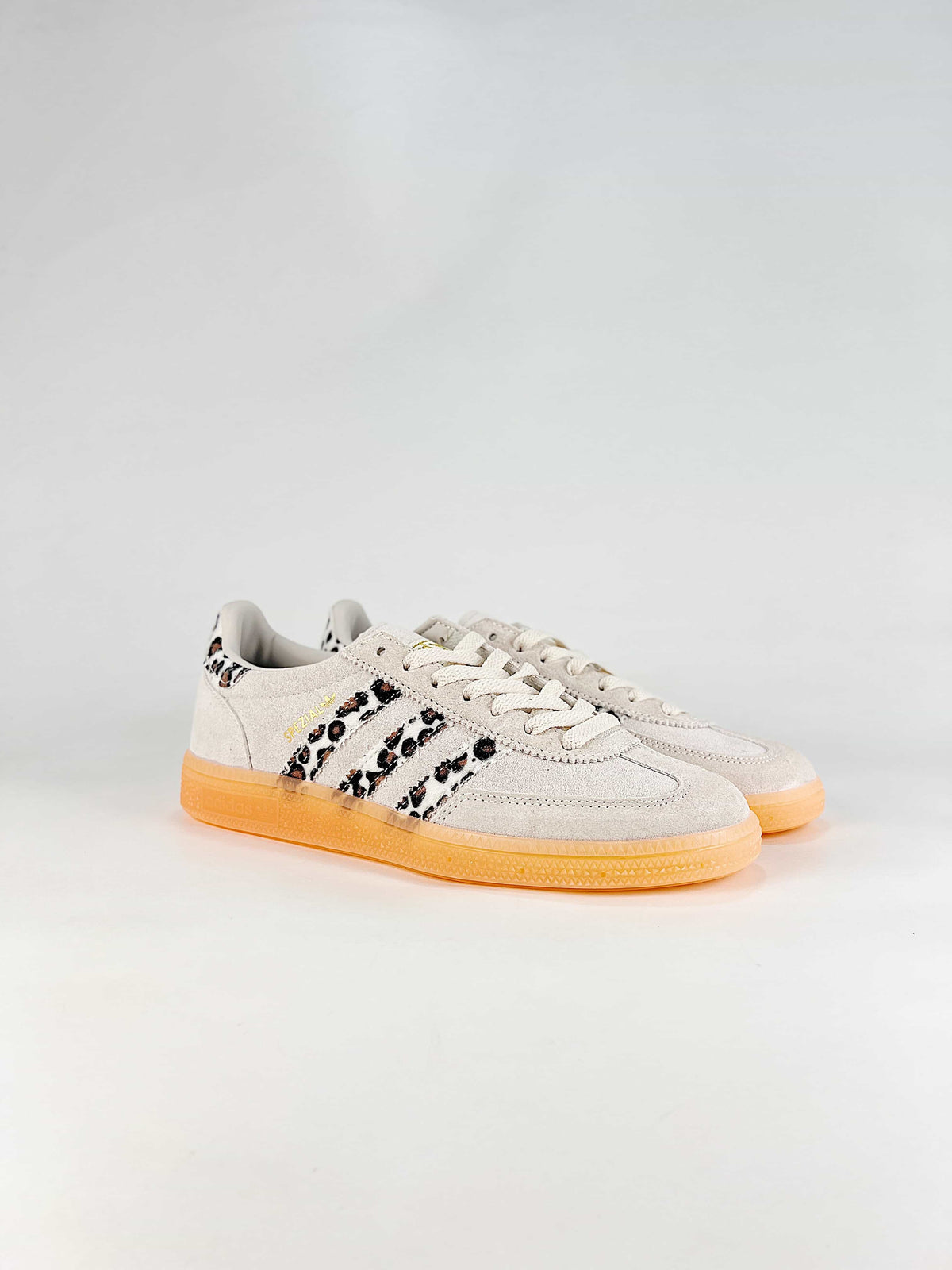Adidas Handball Spezial "Off White Leopard Gum" Sneakers-Adidas Women's Shoe Sale / Men's Shoe Sale
