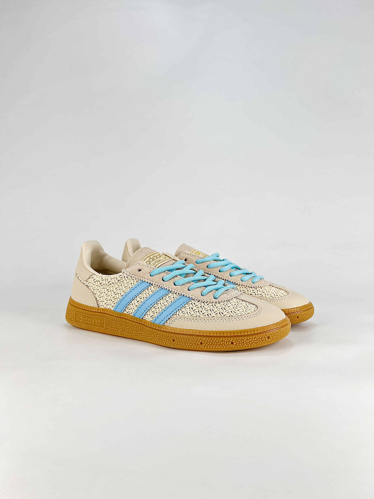 Adidas Originals Handball Spezial "Beige Light Blue Gum" Sneakers-Adidas Women's Shoe Sale / Men's Shoe Sale