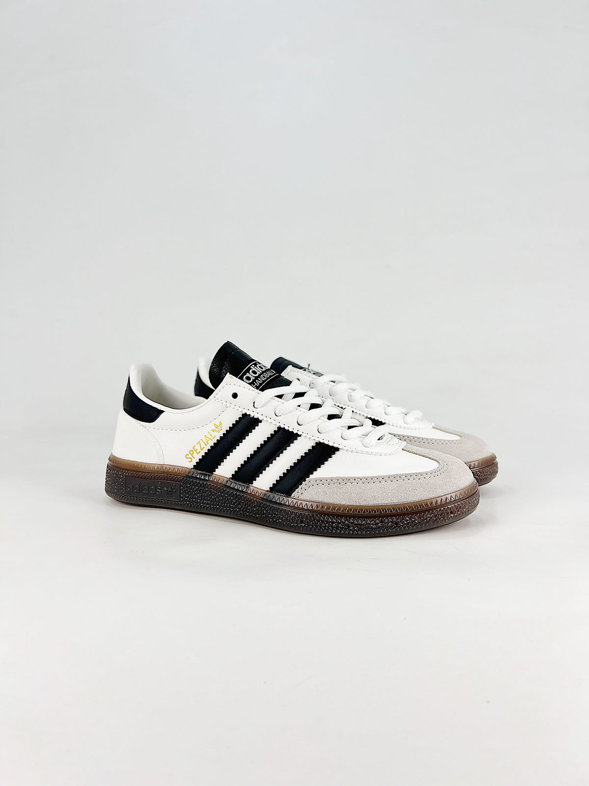 Adidas Handball Spezial Leather Sneakers "White Black"-Adidas Women's Shoe Sale / Men's Shoe Sale