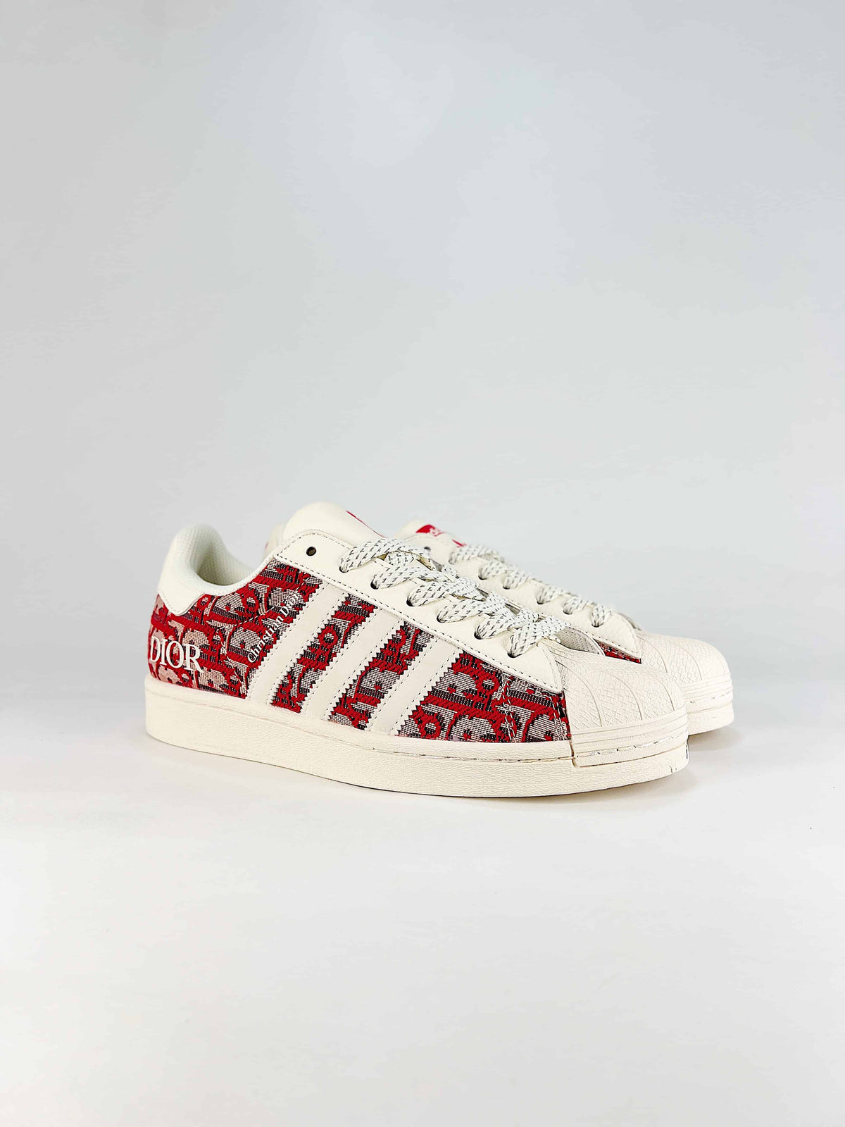 Adidas Superstar Dior Collab "Red White"-Adidas Women's Shoe Sale / Men's Shoe Sale