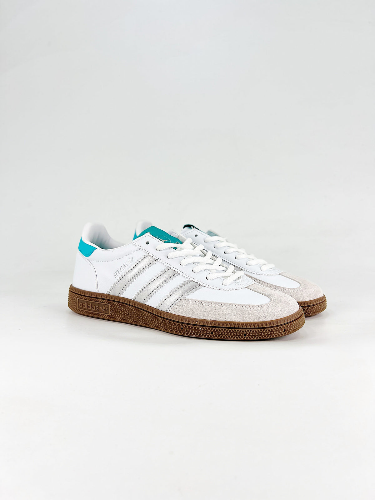 Adidas Handball Spezial AMG "White Turquoise Gum" Sneakers-Adidas Women's Shoe Sale / Men's Shoe Sale