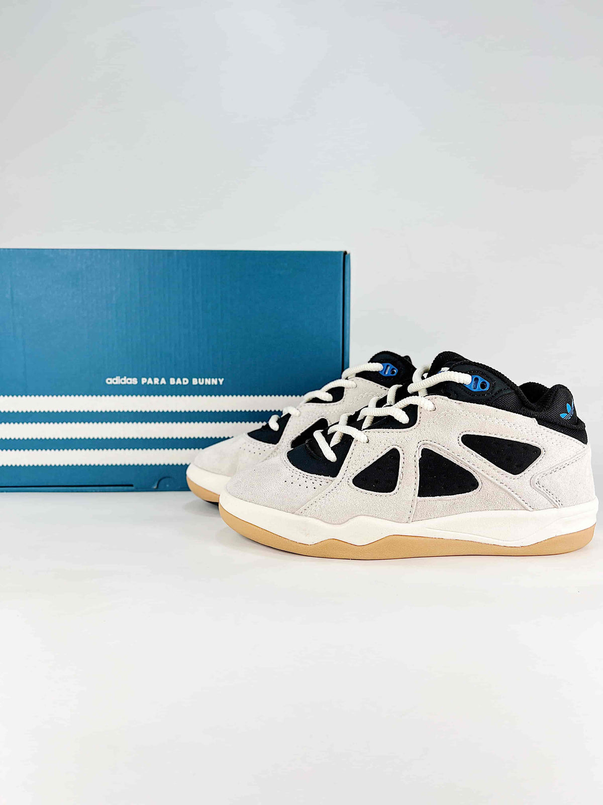Adidas x Bad Bunny Forum Mid "White Black Blue"-Classic sneakers，Adidas Women's Shoe Sale / Men's Shoe Sale