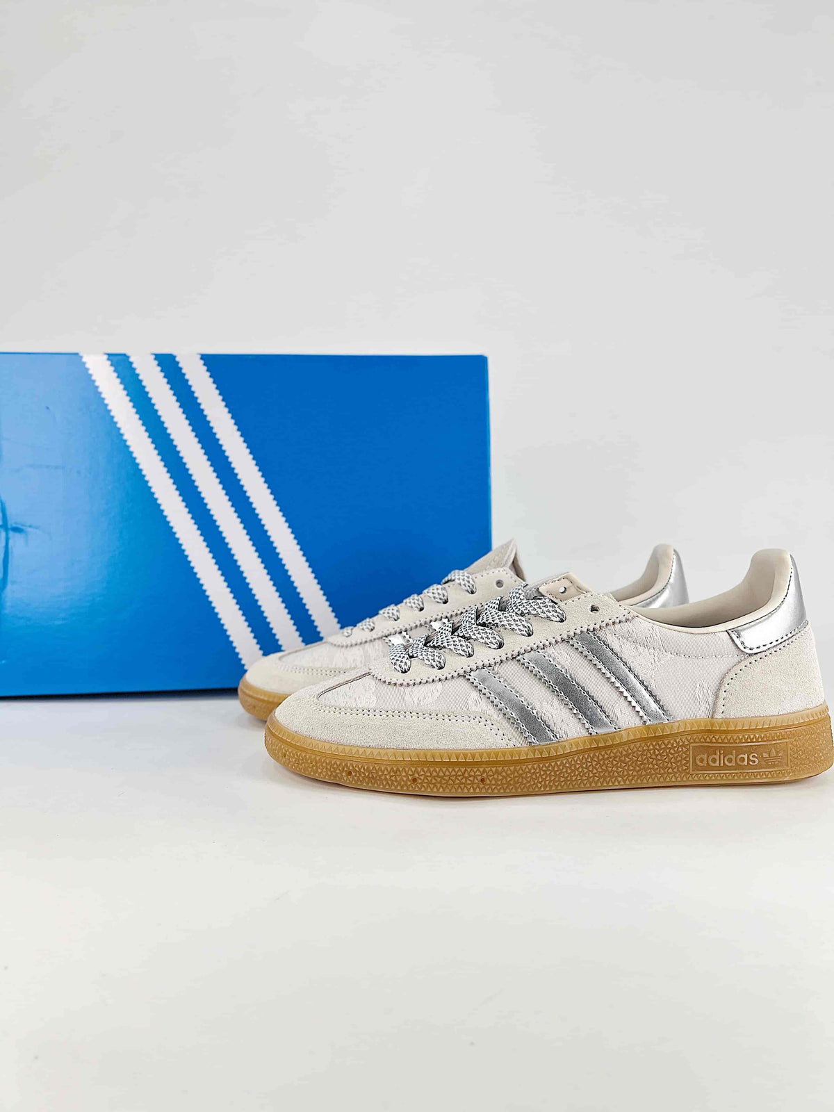Adidas Handball Spezial x Liberty London "Cream White Floral Silver" Sneakers-Adidas Women's Shoe Sale / Men's Shoe Sale