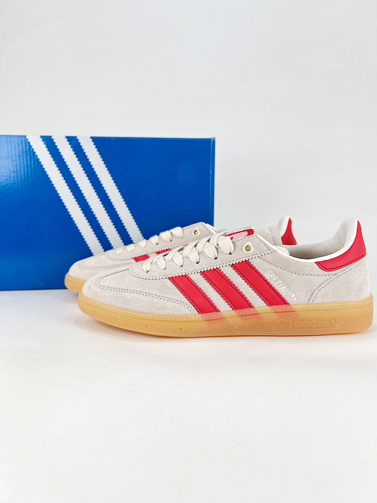 Adidas Handball Spezial Suede Sneakers "Off White Red Heart"-Adidas Women's Shoe Sale / Men's Shoe Sale