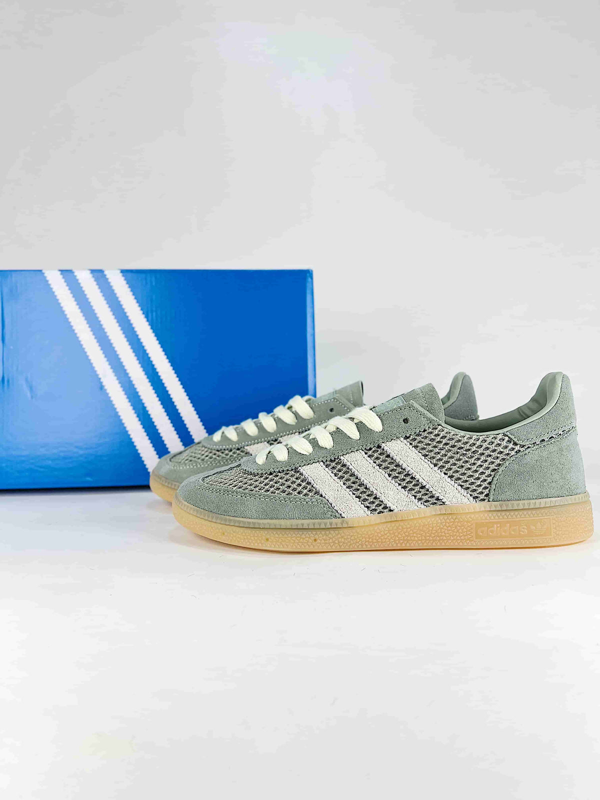 Adidas Handball Spezial Mesh Suede Sneakers "Sage Green"-Adidas Women's Shoe Sale / Men's Shoe Sale