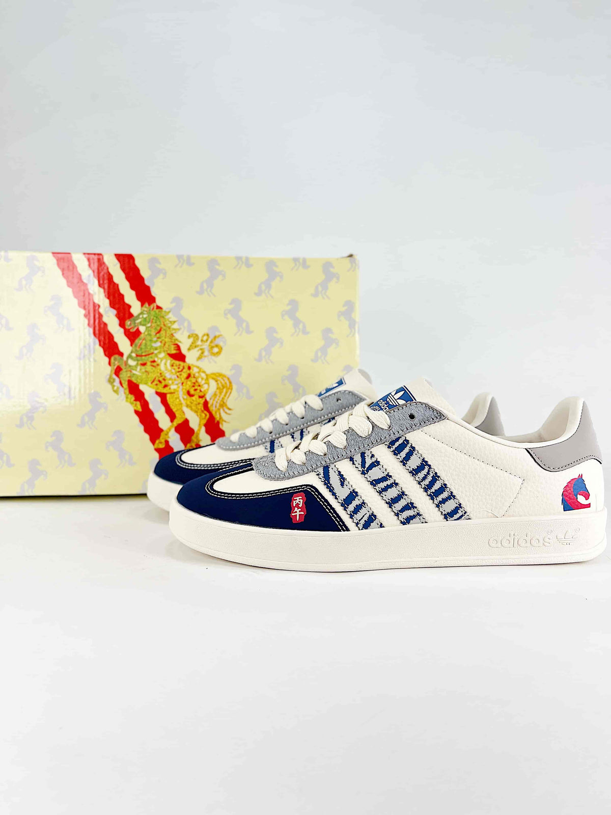 Adidas Gazelle "Cream Navy"-Adidas Women's Shoe Sale / Men's Shoe Sale