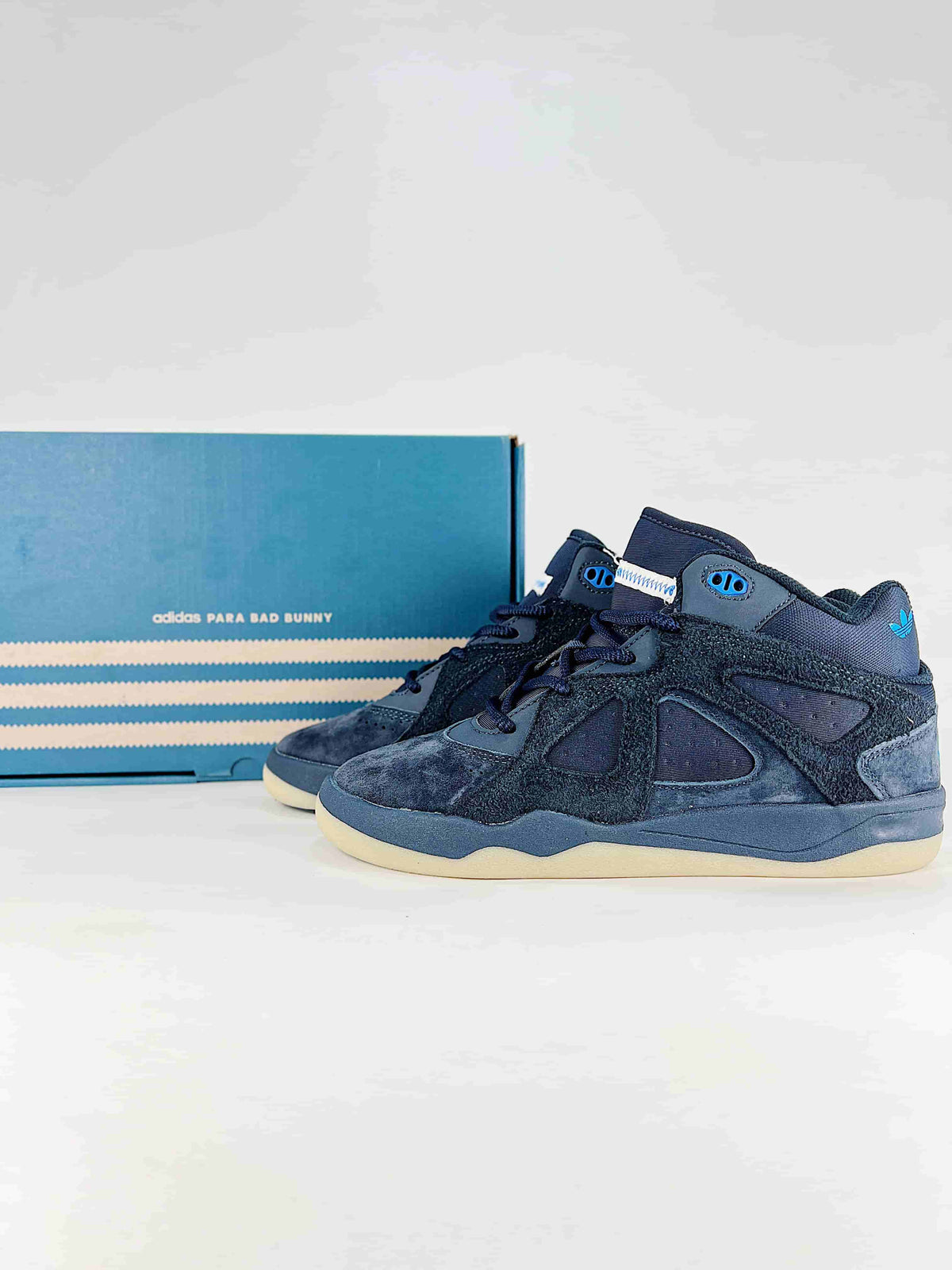 Adidas x Bad Bunny Forum Mid "Navy Blue Bright Blue Gum"-Classic sneakers，Adidas Women's Shoe Sale / Men's Shoe Sale