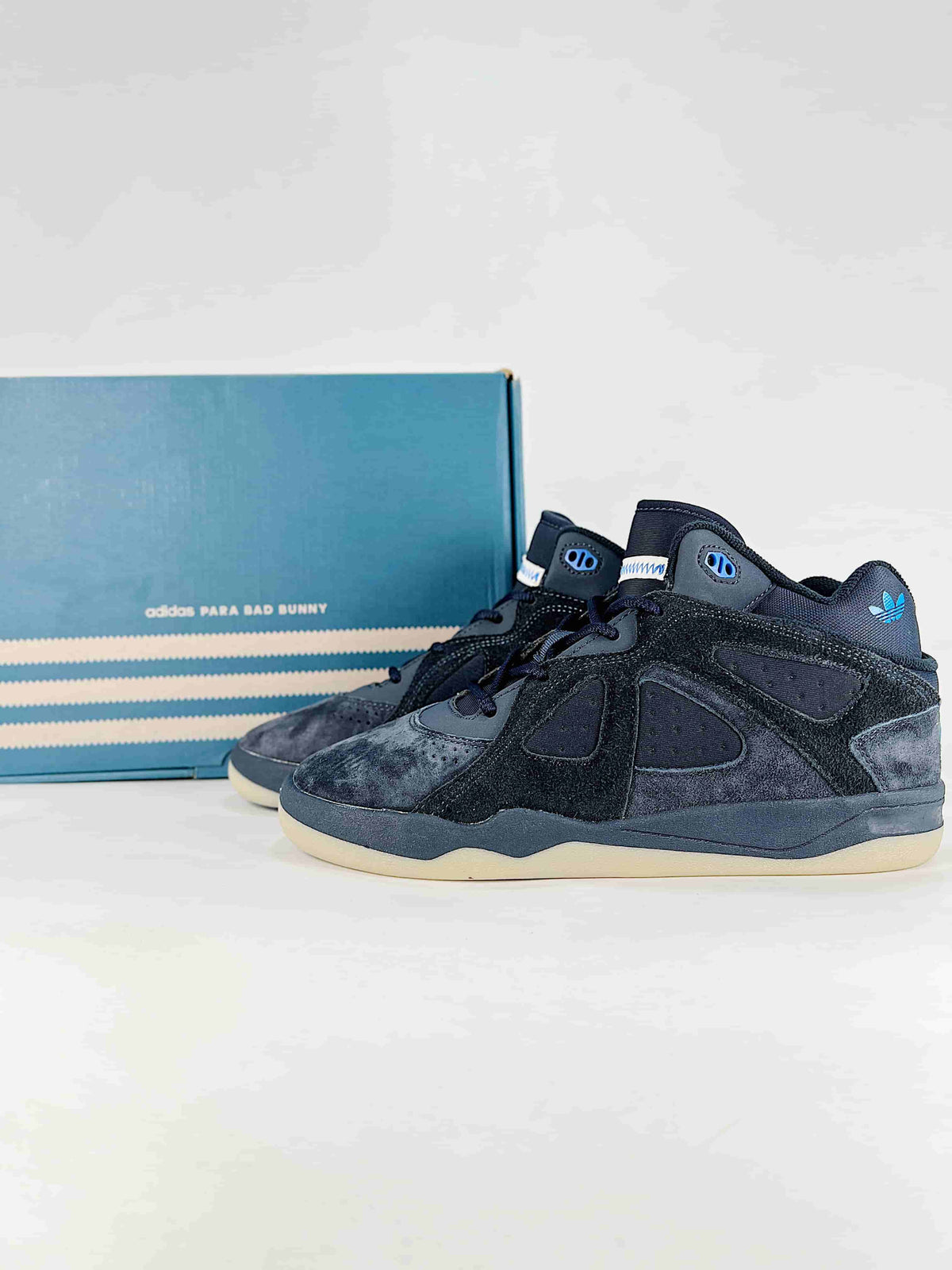Adidas x Bad Bunny Forum Mid "Dark Navy Blue"-Classic sneakers，Adidas Women's Shoe Sale / Men's Shoe Sale