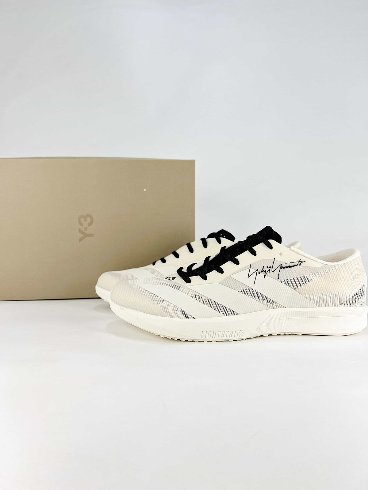 Y-3 Adizero Adios Pro Running Shoes "Off White"-Adidas Women's Shoe Sale / Men's Shoe Sale