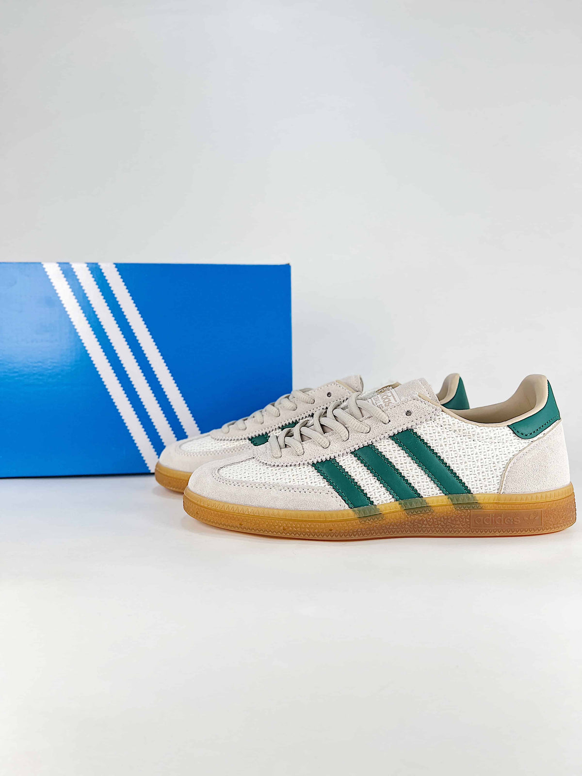 Adidas Handball Spezial "Off White Green Mesh" Sneakers-Adidas Women's Shoe Sale / Men's Shoe Sale