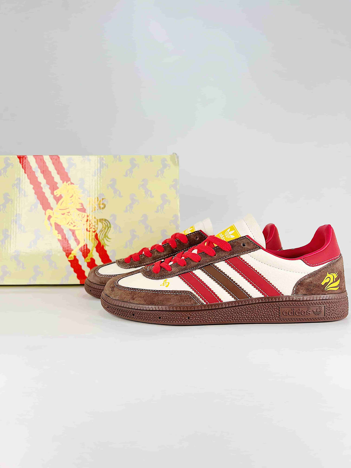 Adidas Handball Spezial Year of Horse "Brown Red Cream"-Adidas Women's Shoe Sale / Men's Shoe Sale