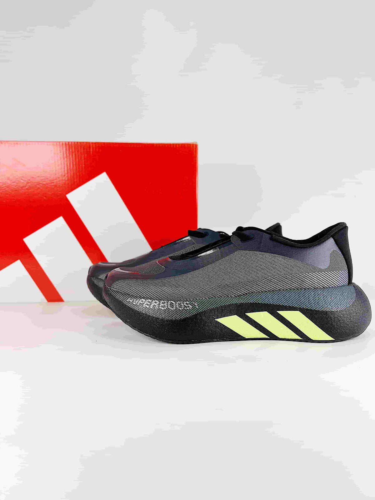 Adidas Hyperboost "Dark Grey Volt"-Adidas Women's Shoe Sale / Men's Shoe Sale