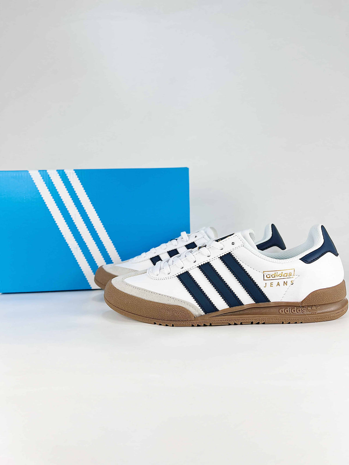 Adidas Jeans "White Navy Blue Gum"-Adidas Women's Shoe Sale / Men's Shoe Sale