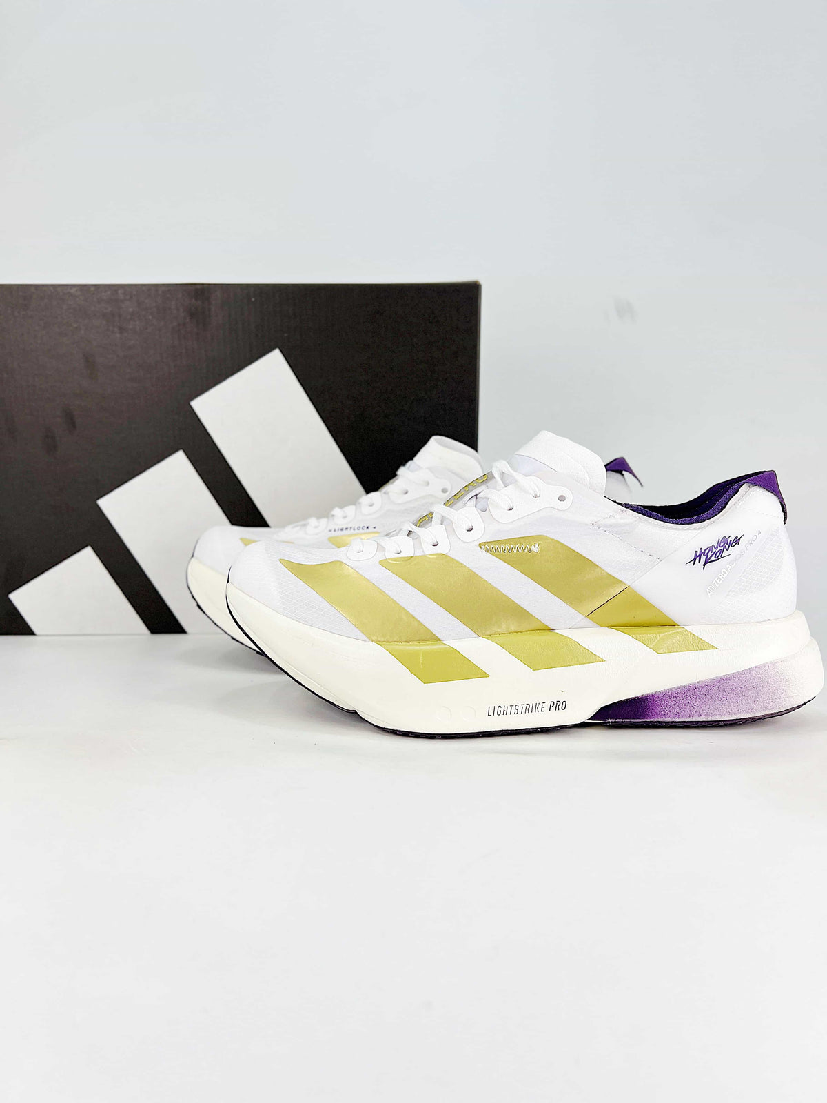 adidas Adizero Adios Pro 4 "White Gold Purple"-Classic sneakers，Adidas Women's Shoe Sale / Men's Shoe Sale