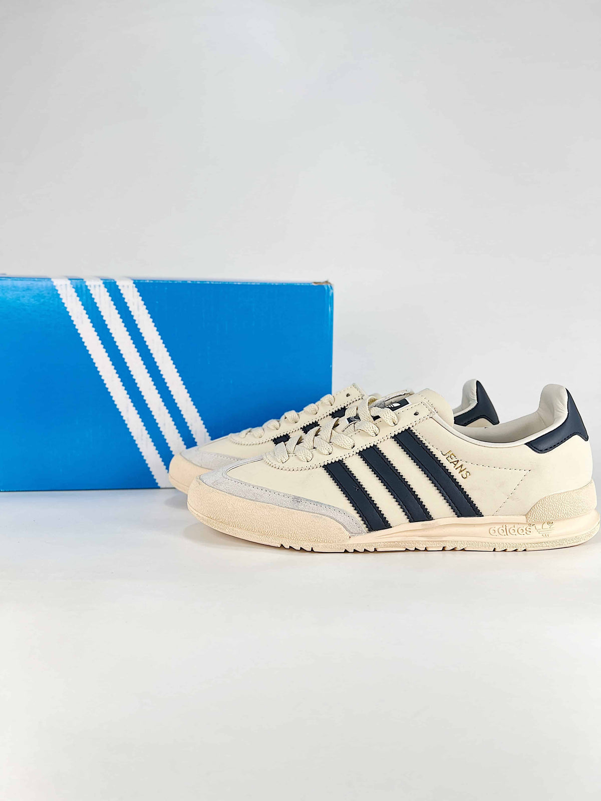 Adidas Jeans "Cream White Navy Blue"-Adidas Women's Shoe Sale / Men's Shoe Sale