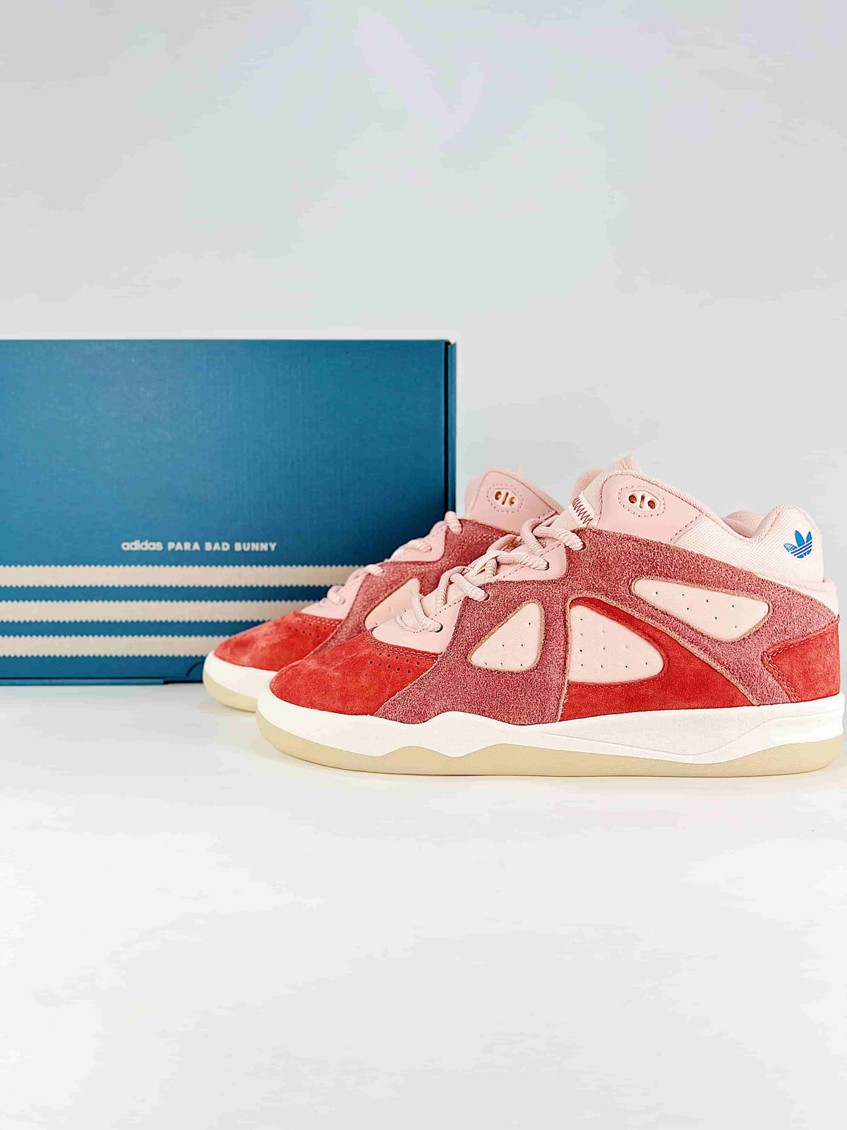 Adidas x Bad Bunny Forum Mid "Red Pink"-Classic sneakers，Adidas Women's Shoe Sale / Men's Shoe Sale