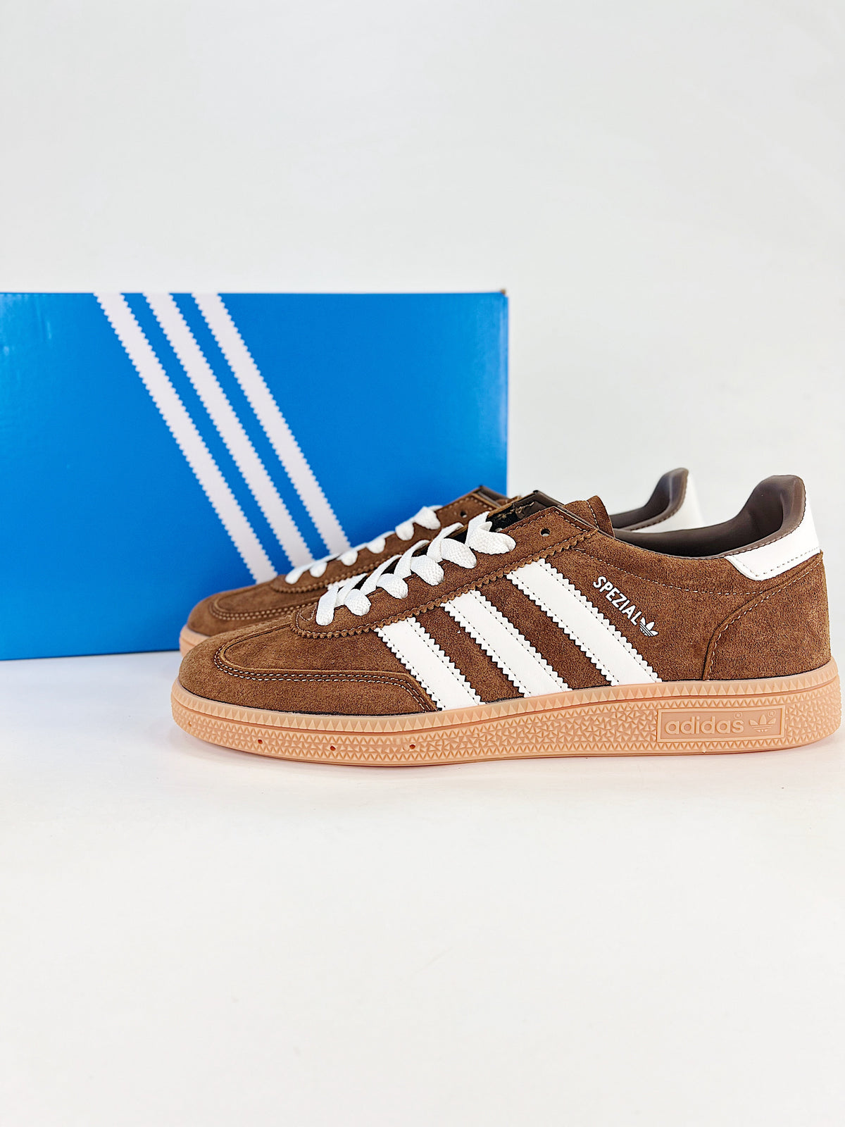 Adidas Handball Spezial Suede Sneakers "Brown White"-Adidas Women's Shoe Sale / Men's Shoe Sale